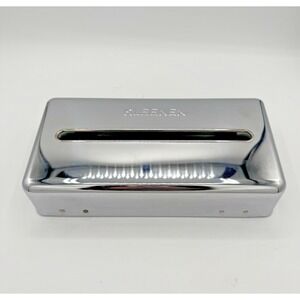 Chrome Kleenex Tissue Dispenser Car Dashboard Wall Mount Opens No Key Vintage